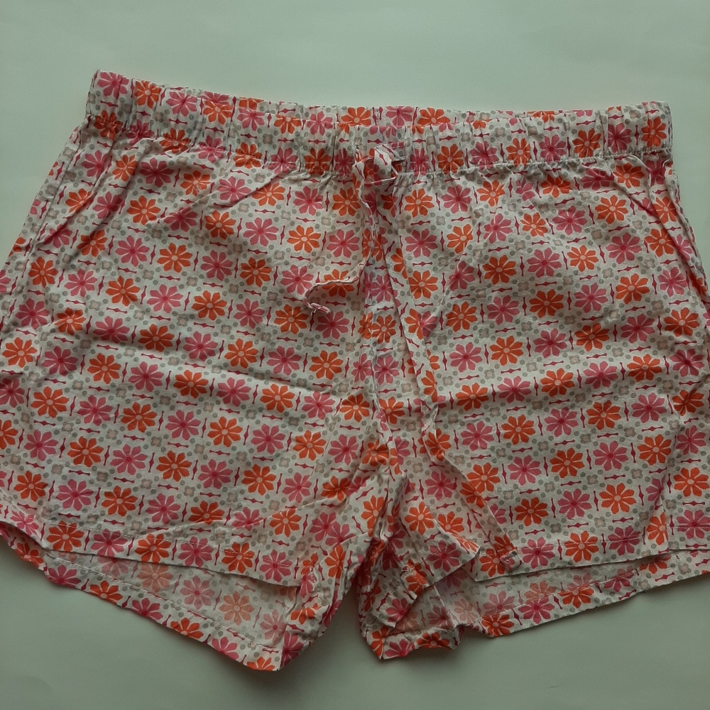 Pink Floral Hanes Pajama Shorts